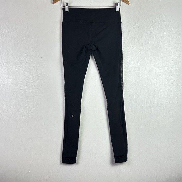 ALO YOGA MId Rise  Black Coast Legging Mesh Stirrups Size S - Picture 6 of 11